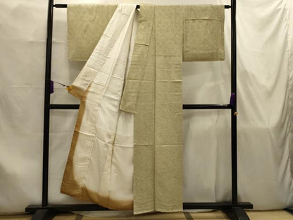 平和屋着物■大変加工の良い総絞り小紋　正絹　逸品　AABJ7889sx