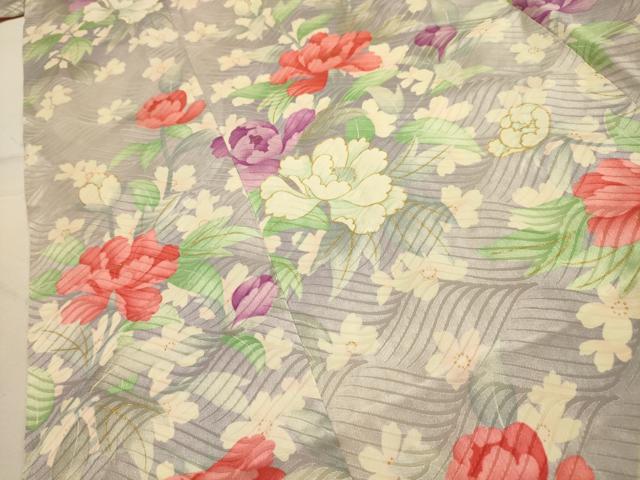 平和屋着物■豪華振袖　流水花文　金彩　正絹　逸品　AABJ7890sx