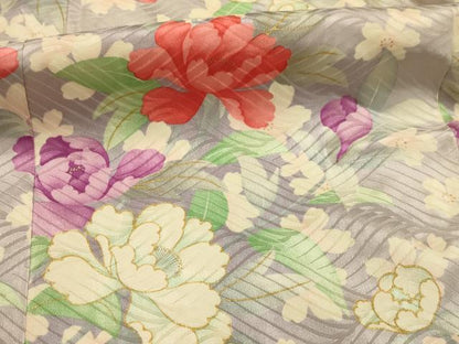 平和屋着物■豪華振袖　流水花文　金彩　正絹　逸品　AABJ7890sx