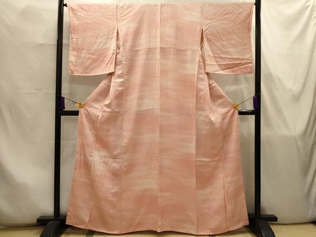 平和屋着物■上質な小紋　変わり菱地紋　暈し染め　正絹　逸品　AABJ7899sx