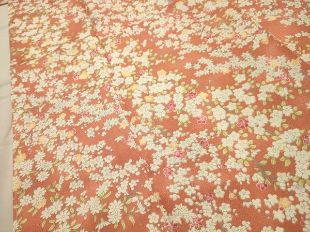 平和屋着物■上質な小紋　枝花文　正絹　逸品　AABJ7903sx