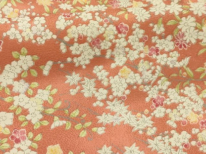 平和屋着物■上質な小紋　枝花文　正絹　逸品　AABJ7903sx