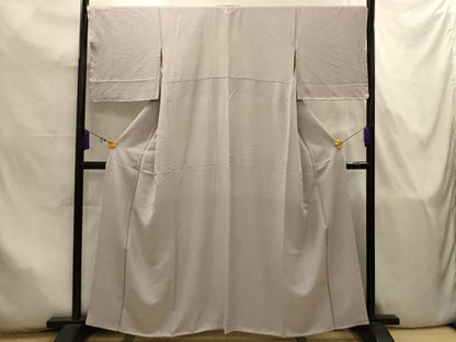 平和屋着物■上質な色無地　紋意匠　枯野色　正絹　逸品　AABJ7912sx