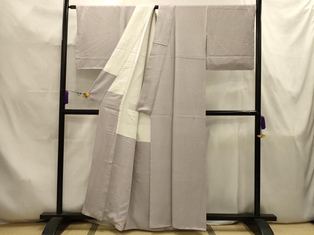 平和屋着物■上質な色無地　紋意匠　枯野色　正絹　逸品　AABJ7912sx