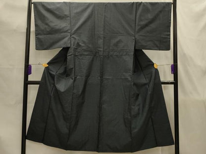 平和屋着物■男性　紬　格子　正絹　逸品　AABJ7917sx