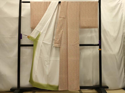平和屋着物■小紋　七宝花文　洗える着物　AABJ7921sx