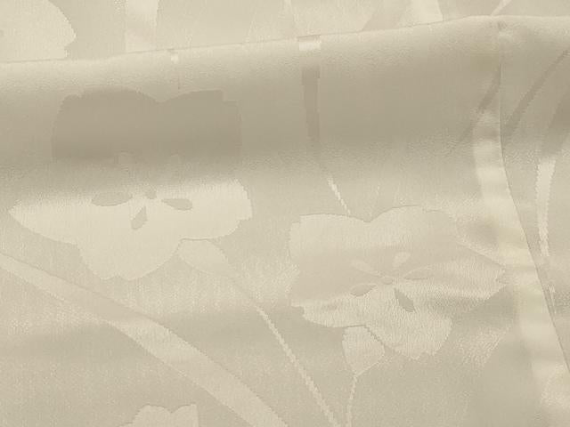 平和屋着物■振袖用長襦袢　無双仕立て　草花文　半衿刺繍　正絹　逸品　AABJ7924sx