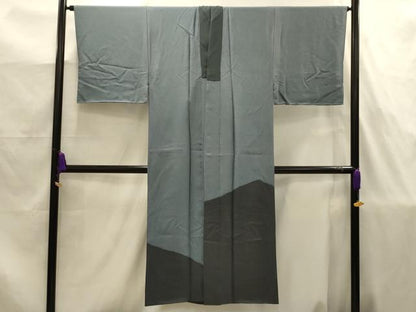 平和屋着物■男性　長襦袢　袷　絞り　扇面文　金彩　洗える着物　AABJ7926sx