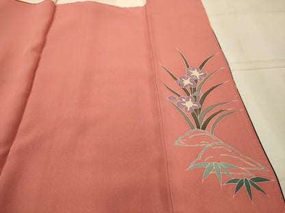 平和屋着物■豪華振袖　刺繍　花鳥文　暈し染め　金彩　正絹　逸品　AABJ7930sx