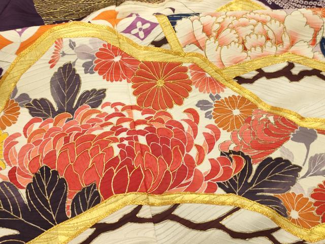 平和屋着物■豪華振袖　駒刺繍　吉祥花文　金彩　正絹　逸品　AABJ7935sx