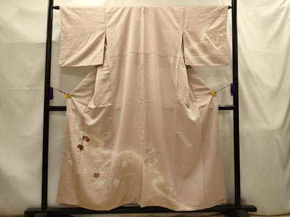 平和屋着物■訪問着　刺繍　花車文　暈し染め　金糸　金彩　正絹　逸品　AABJ7943sx