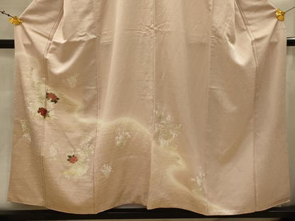 平和屋着物■訪問着　刺繍　花車文　暈し染め　金糸　金彩　正絹　逸品　AABJ7943sx