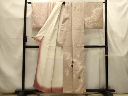 平和屋着物■訪問着　刺繍　花車文　暈し染め　金糸　金彩　正絹　逸品　AABJ7943sx
