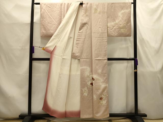 平和屋着物■訪問着　刺繍　花車文　暈し染め　金糸　金彩　正絹　逸品　AABJ7943sx