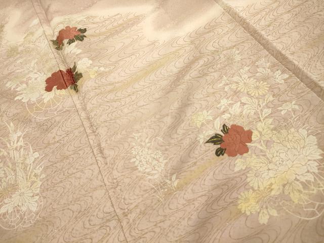 平和屋着物■訪問着　刺繍　花車文　暈し染め　金糸　金彩　正絹　逸品　AABJ7943sx