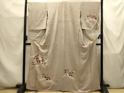 平和屋着物■訪問着　枝椿　金彩　正絹　逸品　AABJ7946sx