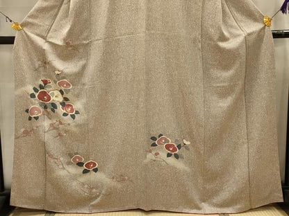 平和屋着物■訪問着　枝椿　金彩　正絹　逸品　AABJ7946sx