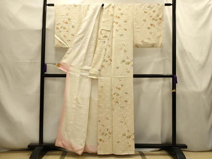 平和屋着物■上質な小紋　舞花文　金彩　正絹　逸品　AABJ7947sx