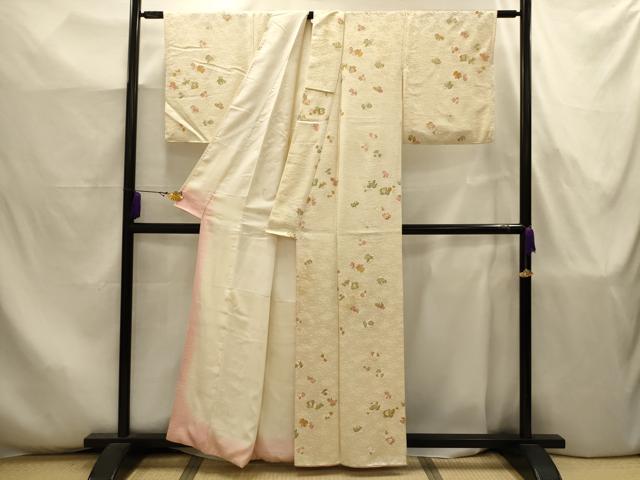 平和屋着物■上質な小紋　舞花文　金彩　正絹　逸品　AABJ7947sx