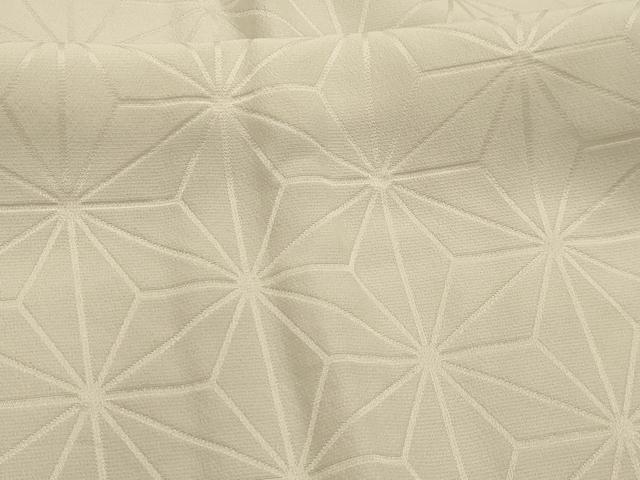 平和屋着物■長襦袢　無双仕立て　麻の葉文様　練色　正絹　逸品　AABJ7951sx