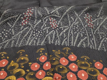 平和屋着物■訪問着　絞り　刺繍　草花文　金彩　銀糸　正絹　逸品　AABJ7954sx