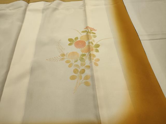平和屋着物■訪問着　駒刺繍　吉祥花文　黒地　金銀彩　正絹　逸品　AABJ7958sx