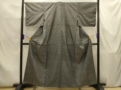 平和屋着物■本場大島紬　割り込み絣　正絹　逸品　AABJ7966sx