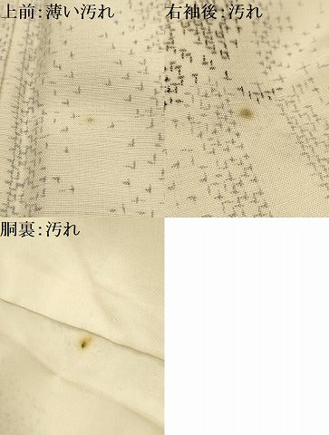 平和屋着物■上質な紬　舞葉文　正絹　逸品　AABJ7969sx