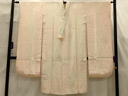 平和屋着物■振袖用長襦袢　袷　流水花鼓文　暈し染め　正絹　逸品　AABJ7972sx