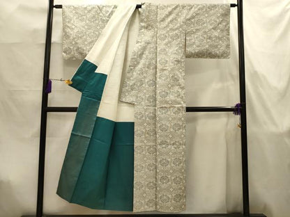 平和屋着物■本場大島紬　草花文　正絹　逸品　AABJ7973sx