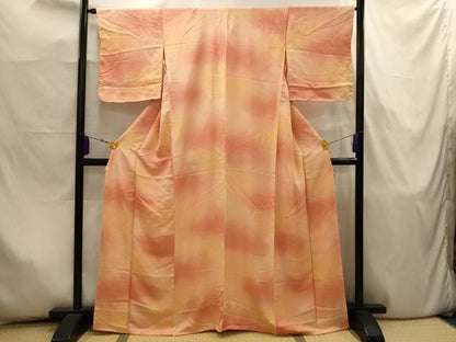 平和屋着物■上質な小紋　青海波　暈し染め　正絹　逸品　AABJ7975sx