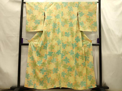 平和屋着物■上質な小紋　舞花文　正絹　逸品　AABJ7977sx