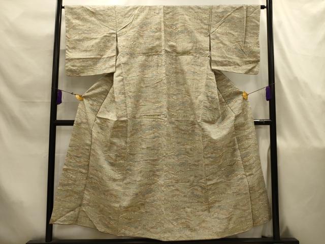 平和屋着物■小千谷紬　　風景文　正絹　逸品　AABJ7979sx