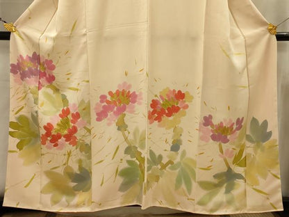 平和屋着物■訪問着　草花文　正絹　逸品　AABJ7984sx