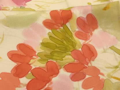 平和屋着物■訪問着　草花文　正絹　逸品　AABJ7984sx