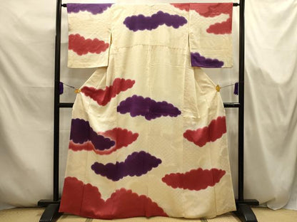 平和屋着物■訪問着　雲霞文　暈し染め　正絹　逸品　AABJ7985sx