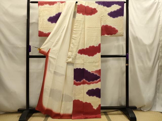 平和屋着物■訪問着　雲霞文　暈し染め　正絹　逸品　AABJ7985sx
