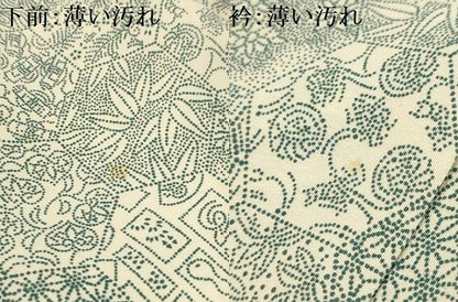 平和屋着物■上質な小紋　亀甲風景文　正絹　逸品　AABJ7989sx