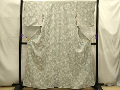 平和屋着物■上質な小紋　亀甲風景文　正絹　逸品　AABJ7989sx
