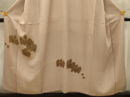 平和屋着物■訪問着　中国三大刺繍　相良刺繍　草花文　金糸　金彩　正絹　逸品　AABJ7993sx