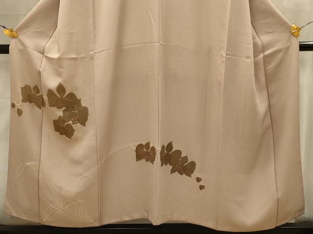 平和屋着物■訪問着　中国三大刺繍　相良刺繍　草花文　金糸　金彩　正絹　逸品　AABJ7993sx