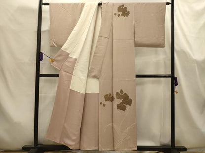 平和屋着物■訪問着　中国三大刺繍　相良刺繍　草花文　金糸　金彩　正絹　逸品　AABJ7993sx