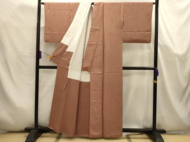 平和屋着物■上質な小紋　花唐草地紋　正絹　逸品　AABJ7998sx