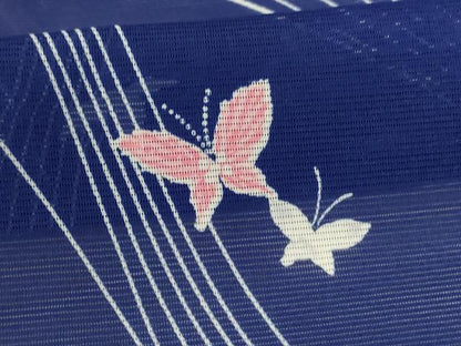 平和屋着物＊夏物 小紋 絽 舞蝶文 洗える着物 AABJ8003jd