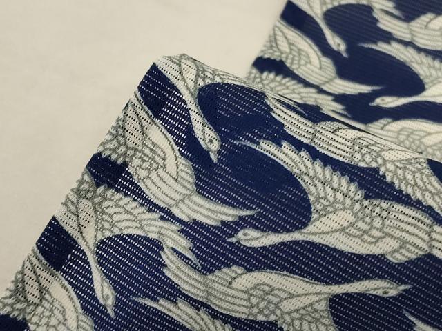 平和屋着物＊夏物　小紋　絽　飛鳥文　洗える着物　AABJ8015jd