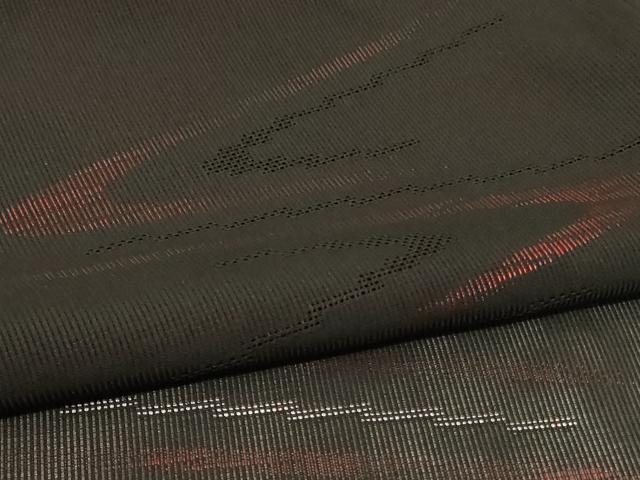 平和屋着物＊夏物　小紋　流水紋紗　黒地　正絹　逸品　AABJ8018jd