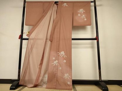 平和屋着物＊夏物　訪問着　絽　流水花文　洗える着物　AABJ8024jd