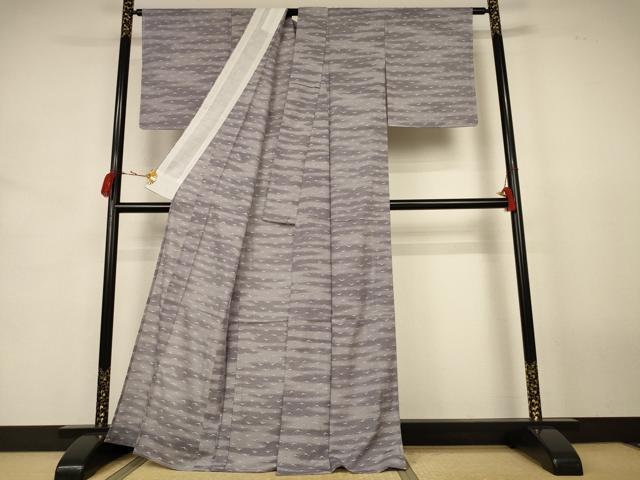 平和屋着物＊夏物 小紋 絽 飛鳥文 洗える着物 AABJ8025jd