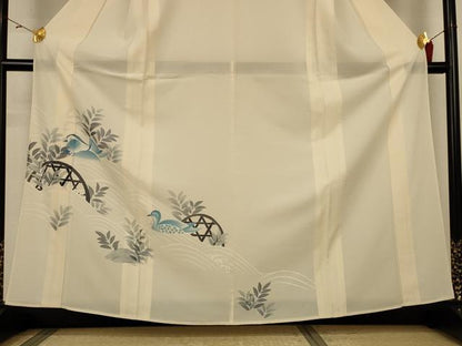 平和屋着物＊夏物 訪問着 絽 鴛鴦 正絹 逸品 AABJ8026jd