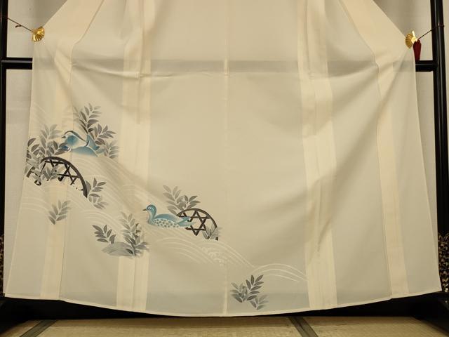 平和屋着物＊夏物 訪問着 絽 鴛鴦 正絹 逸品 AABJ8026jd